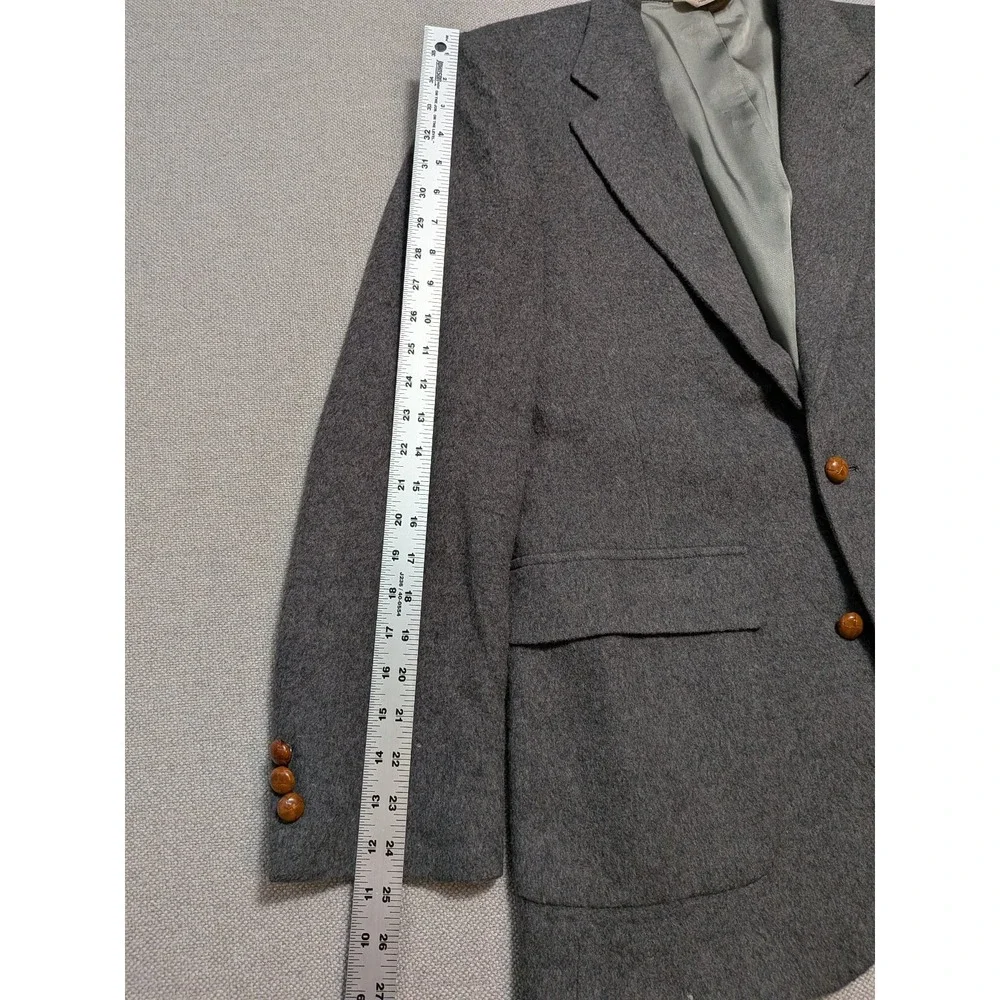Hunt Valley Men's Blazer 38R Camel Hair Gray Sport Coat Jacket Made in USA